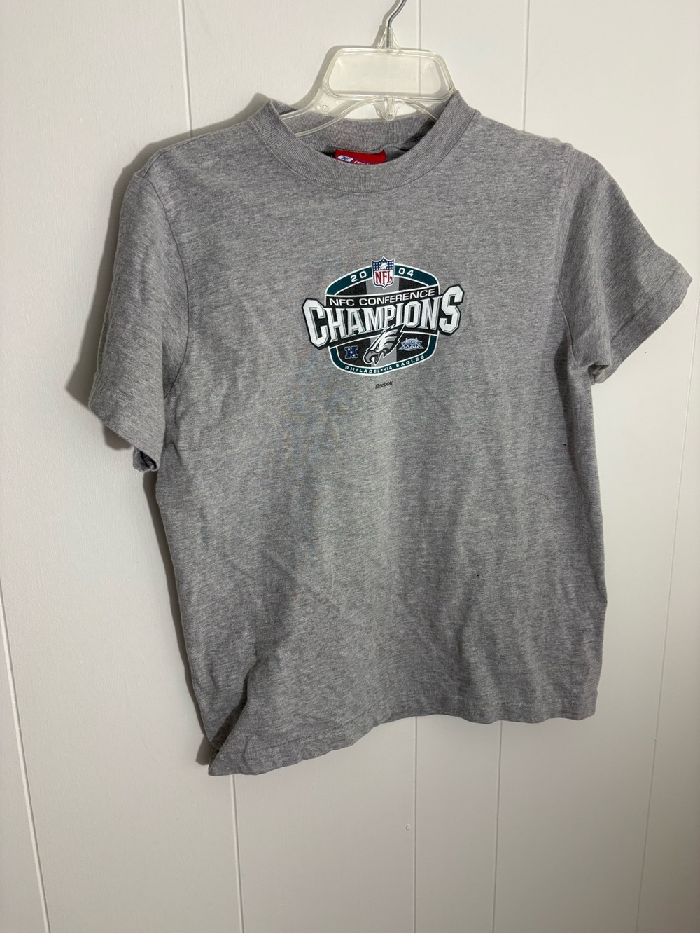 Reebok Gray 2004 NFL Eagles NFC Champions Short Sleeve Tee
